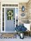 5PCS Dark Blue Silk Hydrangea Artificial Flowers 20” Faux Boho Dried Touch Hydrangeas for Fall Home Decor, Wedding Arrangement, Kitchen, Living Room, Outdoor Porch & Photo Booth Decor